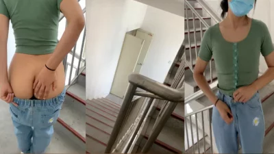 电梯口后入了，人来人往，好刺激哦